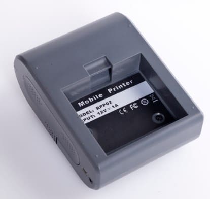 The RPP-02N Android Bluetooth mobile printer — view without the rechargeable battery