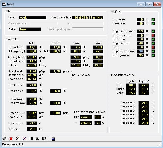 View of data screen of LB-762 regulator
